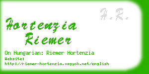 hortenzia riemer business card